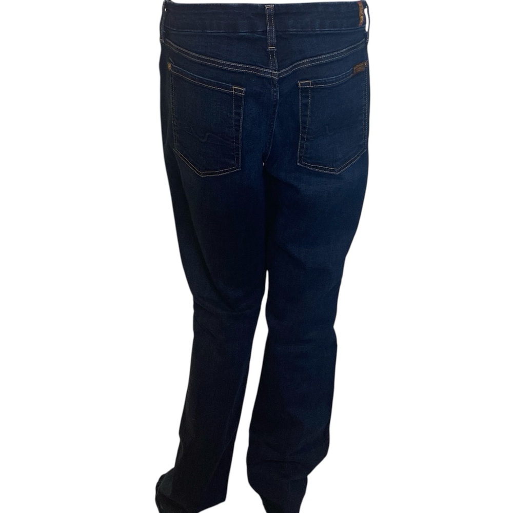 7 For All Mankind Kimmie Bootcut Stretchy Jeans Dark Blue Denim Wash Size 31 EUC - Picture 5 of 7